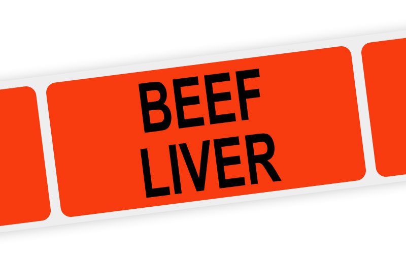 beef liver label